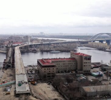 Строительство Подольско-Воскресенского моста. Будівництво Подільсько-Воскресенського мосту
