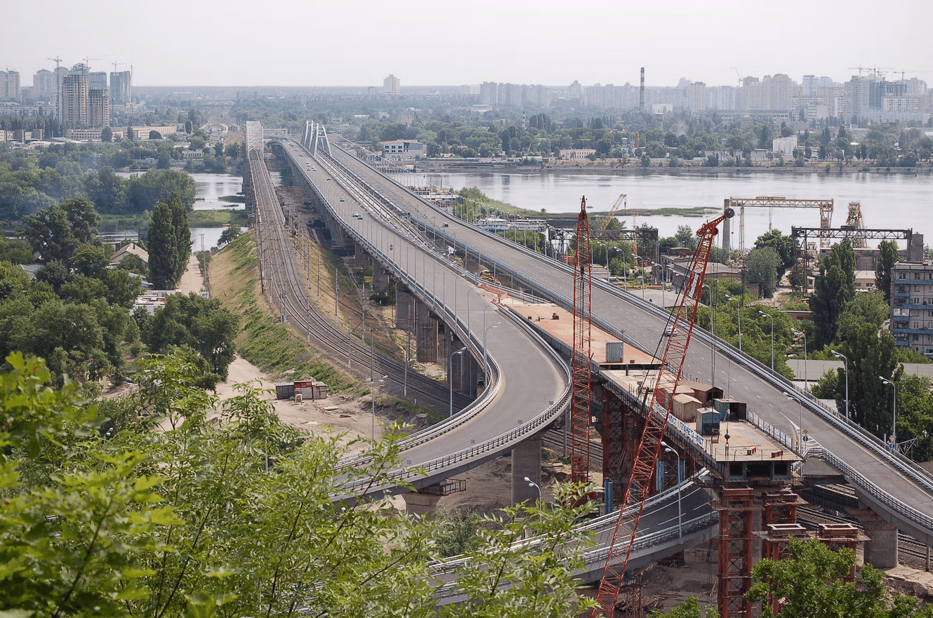 Строительство Дарницкого моста. Будівництво Дарницького мосту