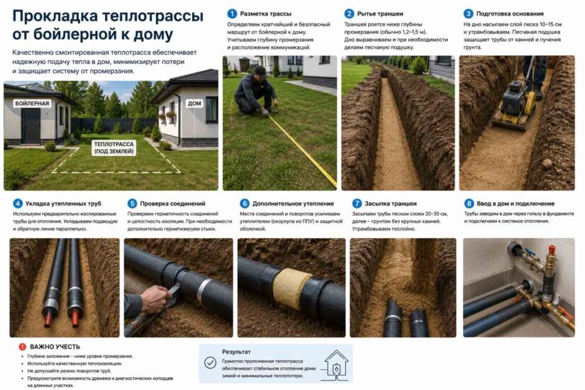 Как построить бойлерную на участке частного дома и провести отопление в дом. Пошаговое решение 15