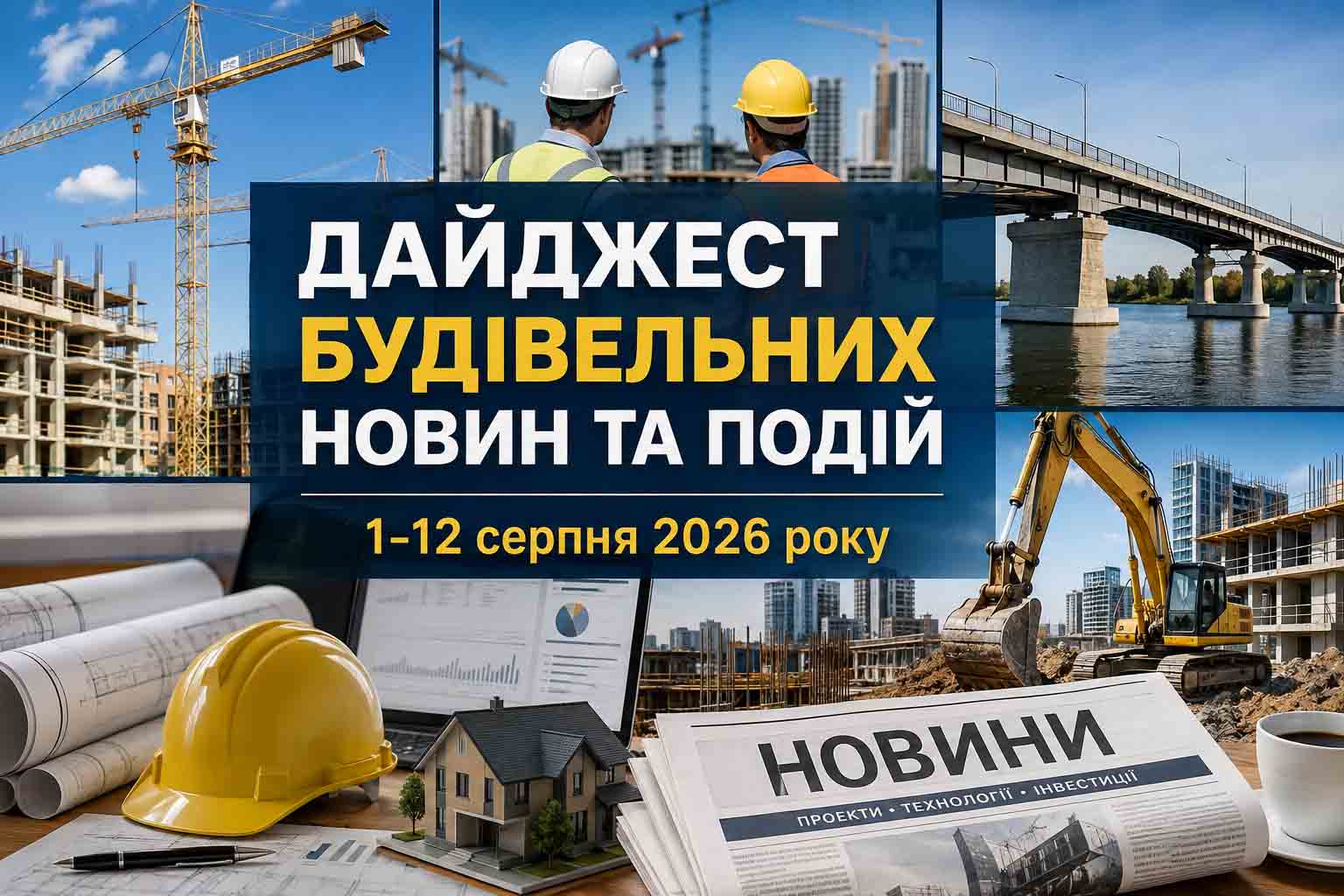 Будівельний фронт та глобальні тренди. Головне за останні 10 днів серпня 2026 року 5 Будівельний фронт та глобальні тренди. Серпень 2026р.