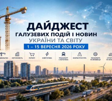 Дайджест галузевих новин України та Світу. Головне за період 1–15 вересня 2026 року 7